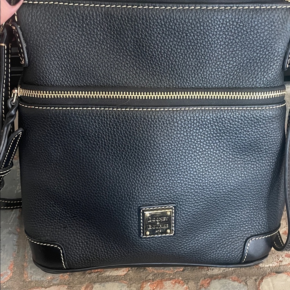 Dooney & Bourke Black Pebbled Leather Crossbody